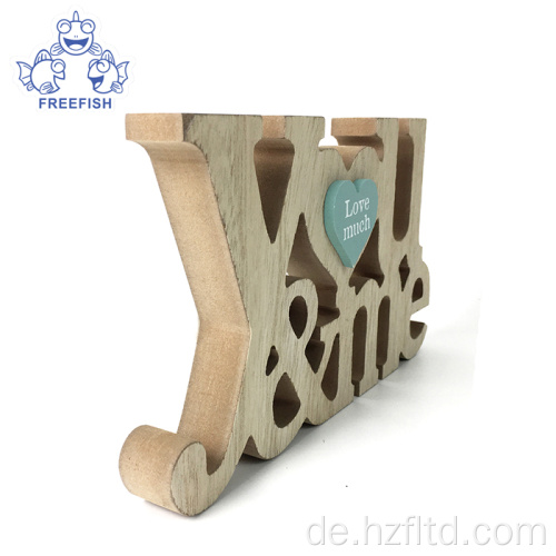 Lasergeschnittenes Holz 3D Buchstabenschild